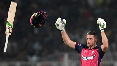 Jos Buttler smashed a match-winning ton against KKR. (AFP) Jos Buttler smashed a match-winning ton against KKR. (AFP)