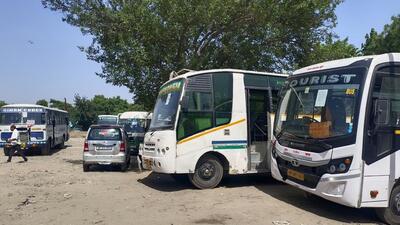 The list of vehicles required included private vehicles like buses, trucks, loaders, etc. along with 700-800 light vehicles like Bolero, Scorpio, Ertiga, among others. (Sakib Ali/HT Photo) The list of vehicles required included private vehicles like buses, trucks, loaders, etc. along with 700-800 light vehicles like Bolero, Scorpio, Ertiga, among others. (Sakib Ali/HT Photo)
