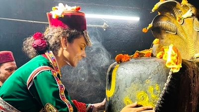 Kangana Ranaut wrote in her Instagram caption on Tuesday, “Today I visited Bharmour (Chamba) in Mandi constituency, met people there and introduced myself. I got an opportunity to visit Bharmour's famous Chaurasi temple (a total of 84 temples premise). Historians say that this temple is older than the 7th century, but people say that it has been present since ancient times. I saw an ancient Shiv Linga here.” Kangana Ranaut wrote in her Instagram caption on Tuesday, “Today I visited Bharmour (Chamba) in Mandi constituency, met people there and introduced myself. I got an opportunity to visit Bharmour's famous Chaurasi temple (a total of 84 temples premise). Historians say that this temple is older than the 7th century, but people say that it has been present since ancient times. I saw an ancient Shiv Linga here.”