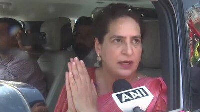 Congress leader Priyanka Gandhi Vadra in Saharanpur.