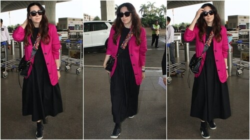 Karisma Kapoor poses for the paparazzi at the airport. (HT Photo/Varinder Chawla) Karisma Kapoor poses for the paparazzi at the airport. (HT Photo/Varinder Chawla)