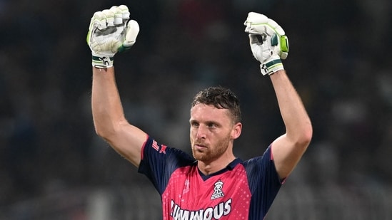 Jos Buttler's rare animated celebration says it all. (AFP)