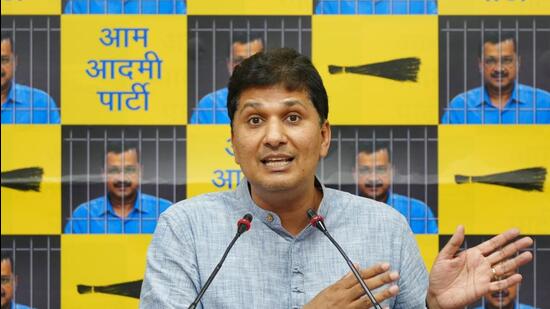 Delhi health minister Saurabh Bharadwaj (HT Photo)