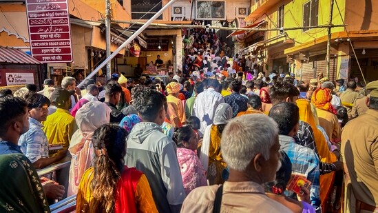 On Ram Navami, young girls, representing the nine forms of the goddess Durga, are offered gifts and prasad.(PTI)
