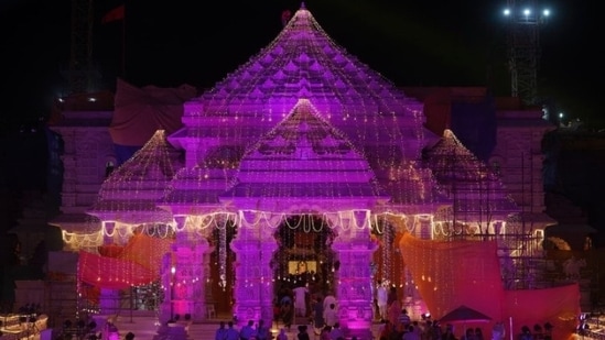 Ram temple all decked up for Ram Navmi (HT file)