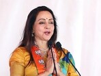 Bharatiya Janata Party (BJP) candidate from Mathura seat Hema Malini. Bharatiya Janata Party (BJP) candidate from Mathura seat Hema Malini.