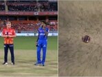 Camera zoomed into the coin following the toss in PBKS vs MI match Camera zoomed into the coin following the toss in PBKS vs MI match
