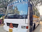 Mumbai, India. April 17,2024: A man sleeping under a parked bus was killed when the driver reversed the bus at a pay and park in Kala Chowki area in Munbai. April 17,2024. (Photo by Raju Shinde/HT Photo)