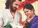 Nikhil Siddhartha and Pallavi with their son, Dheera.