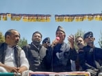 Democratic Progressive Azad Party chief Ghulam Nabi Azad addresses a public meeting ahead of Lok Sabha elections, at Banihal in Ramban district. (PTI file photo)