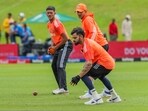 India's Virat Kohli, Shubman Gill and Yashasvi Jaiswal during a practice session. India's Virat Kohli, Shubman Gill and Yashasvi Jaiswal during a practice session.