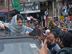 Peoples Democratic Party president and party candidate from Anantnag-Rajouri seat Mehbooba Mufti after filing her nomination papers for the Lok Sabha elections in Anantnag on Thursday. (Waseem Andrabi /Hindustan Times) Peoples Democratic Party president and party candidate from Anantnag-Rajouri seat Mehbooba Mufti after filing her nomination papers for the Lok Sabha elections in Anantnag on Thursday. (Waseem Andrabi /Hindustan Times)