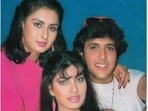 Poonam Dhillon, best known for her 1979 film Noorie, shared a series of throwback photos of herself in a joint Instagram post with Bollywood Nostalgia on Thursday. The actor turned 62 and marked the occasion with a special post that featured not only her solo photos and magazine covers but also pictures with celebs such as Govinda and Kimi Katkar, among others. (All pics: Instagram/ Poonam Dhillon and Bollywood Nostalgia)