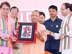 Uttar Pradesh CM Yogi Adityanath during a public meeting for the Lok Sabha elections 2024, in Meerut on Thursday. (Yogi Adityanath twitter)