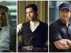 Brad Pitt in stills from Se7en, The Assassination of Jesse James by the Coward Robert Ford and Moneyball.