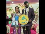 The couple whose CSK-themed wedding invite got the Internet talking. The couple whose CSK-themed wedding invite got the Internet talking.