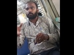 Man who threw gutka packet from the train window. 