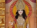 Twelve scenes of the Ramayana are depicted in golden arches around the idol of 'Ram Lalla,' which was prepared by Saint Sadhvi Kamal Vaishnav of Nirmohi Akhara.