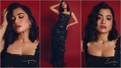 Rashmika Mandanna mesmerises in a stunning black gown, epitomizing elegance and charm (Instagram/@rashmika_mandanna) Rashmika Mandanna mesmerises in a stunning black gown, epitomizing elegance and charm (Instagram/@rashmika_mandanna)
