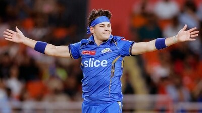 Four of those fell in the first three overs with Gerald Coetzee taking the wicket of Rilee Rossouw with the third ball of the innings. (IPL) Four of those fell in the first three overs with Gerald Coetzee taking the wicket of Rilee Rossouw with the third ball of the innings. (IPL)