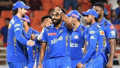 Coetzee and Jasprit Bumrah's opening salvo reduced PBKS to 14/4 in the third over. (AFP) Coetzee and Jasprit Bumrah's opening salvo reduced PBKS to 14/4 in the third over. (AFP)
