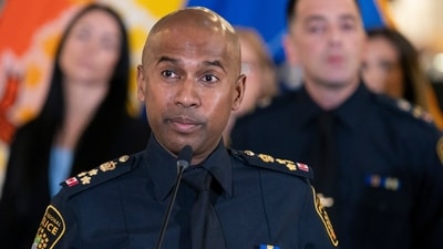 Peel Police Chief Nishan Duraiappah reveals that the investigation into the theft of gold from Toronto’s Pearson International airport a year ago, has finally led to arrests being made. (AP) Peel Police Chief Nishan Duraiappah reveals that the investigation into the theft of gold from Toronto’s Pearson International airport a year ago, has finally led to arrests being made. (AP)