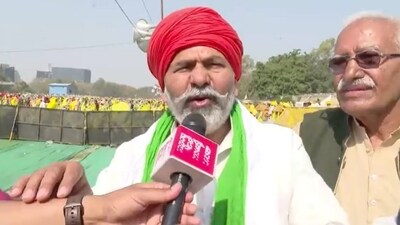 Bhartiya Kisan Union (BKU) leader Rakesh Tikait speaks to PTI during the Kisan Mahapanchayat in New Delhi. Bhartiya Kisan Union (BKU) leader Rakesh Tikait speaks to PTI during the Kisan Mahapanchayat in New Delhi.
