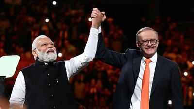 Prime Minister Narendra Modi with Australian PM Anthony Albanese in Sydney on May 23, 2023. (Reuters Photo) Prime Minister Narendra Modi with Australian PM Anthony Albanese in Sydney on May 23, 2023. (Reuters Photo)