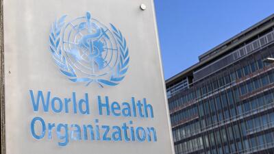 The World Health Organization (WHO) logo is seen near its headquarters in Geneva, Switzerland. (REUTERS)