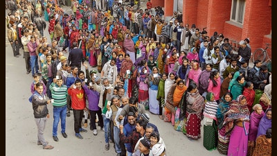 This time, so far, 6,47,291 people have enrolled as voters in Chandigarh, of which staggering 3 lakh (46%) voters are residents of colonies that are plagued by various civic issues. (HT File Photo) This time, so far, 6,47,291 people have enrolled as voters in Chandigarh, of which staggering 3 lakh (46%) voters are residents of colonies that are plagued by various civic issues. (HT File Photo)