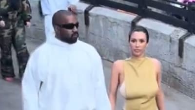 Bianca Censori spotted barefoot at Disneyland during outing with Kanye West (TikTok/ X, formerly Twitter) Bianca Censori spotted barefoot at Disneyland during outing with Kanye West (TikTok/ X, formerly Twitter)