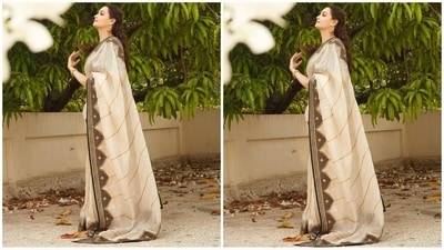 If you loved Dia's saree and are wondering how much it costs then don't worry we have got your back. Her saree is from the shelves of the designer brand Priyal Prakash and incorporating it to your wardrobe will costs you a whooping amount of <span class='webrupee'>₹</span>44k. (Instagram/@diamirzaofficial) If you loved Dia's saree and are wondering how much it costs then don't worry we have got your back. Her saree is from the shelves of the designer brand Priyal Prakash and incorporating it to your wardrobe will costs you a whooping amount of <span class='webrupee'>₹</span>44k. (Instagram/@diamirzaofficial)