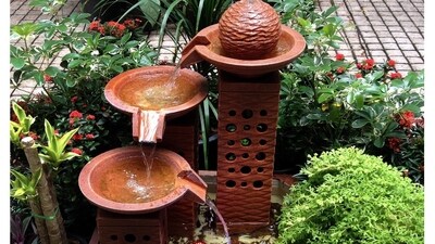 Water fountains make for eye-catching décor and add a soothing touch to any space (Shutterstock) Water fountains make for eye-catching décor and add a soothing touch to any space (Shutterstock)