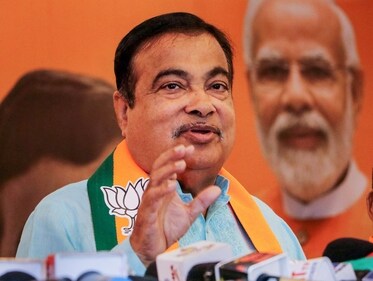 Union minister and BJP candidate Nitin Gadkari. (PTI)