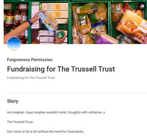 Fundraiser for The Trussell Trust (Justgiving.com/ Trussell Trust) Fundraiser for The Trussell Trust (Justgiving.com/ Trussell Trust)