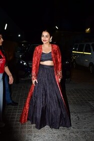 Vidya Balan in a fusion outfit at the screening of Do Aur Do Pyaar Vidya Balan in a fusion outfit at the screening of Do Aur Do Pyaar