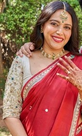 Swara Bhasker rewore her mum’s wedding saree and jewellery for her court marriage (Photo: Instagram) Swara Bhasker rewore her mum’s wedding saree and jewellery for her court marriage (Photo: Instagram)