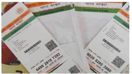 Aadhaar Card: The Aadhaar card is a unique identification document that contains a person's demographic and biometric information. It is accepted as a valid identification document for voting purposes.&nbsp;(HT File Photo)