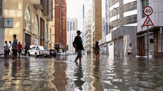 The heavy rains across the desert nation came after cloud seeding.&nbsp;(REUTERS)