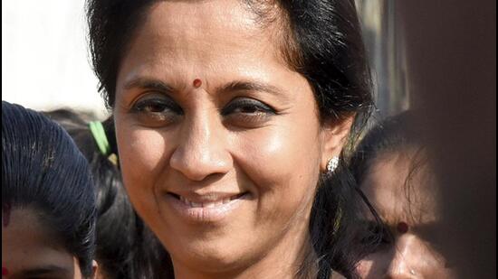 NCP (SCP) candidate from Baramati parliamentary constituency Supriya Sule owes her sister-in-law and rival candidate Sunetra Pawar ₹35 lakh and ₹20 lakh to nephew Parth Pawar, as per affidavit submitted with poll body. (HT FILE)