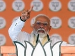  Prime Minister Narendra Modi addresses a public meeting for the Lok Sabha polls, in Damoh on Friday. (ANI Photo)