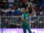 Pakistan's Imad Wasim celebrates a wicket. Pakistan's Imad Wasim celebrates a wicket.