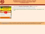 JAC 10th result 2024 live: Jharkhand board Class 10 result direct link (jacresults.com, screenshot)