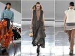 Models present Nicolas Ghesquière's creations during the Louis Vuitton Voyager Show with the upcoming Women's Prefall 2024 collection at the Long Museum West Bund in Shanghai. 
