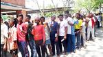 At a polling booth in Gaya on Friday. (HT photo)