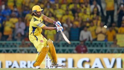 It was MS Dhoni once again who provided the impetus to CSK. The legendary former CSK captain came out all guns blazing and smashed an unbeaten 28 in just nine balls. CSK thus scored 176/6 in 20 overs. (ANI ) It was MS Dhoni once again who provided the impetus to CSK. The legendary former CSK captain came out all guns blazing and smashed an unbeaten 28 in just nine balls. CSK thus scored 176/6 in 20 overs. (ANI )
