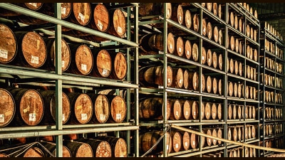 Barrels of whisky at a Piccadily distillery. Barrels of whisky at a Piccadily distillery.