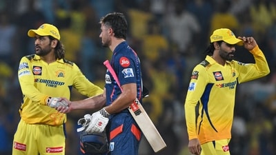 Half-centuries from KL Rahul and Quinton de Kock helped LSG cruise to victory over CSK despite MS Dhoni's late fireworks during the five-time champions' innings. CSK scored 176/6 batting first and LSG chased the target down with an over to spare. (AFP) Half-centuries from KL Rahul and Quinton de Kock helped LSG cruise to victory over CSK despite MS Dhoni's late fireworks during the five-time champions' innings. CSK scored 176/6 batting first and LSG chased the target down with an over to spare. (AFP)