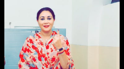 Deputy chief minister Diya Kumari was among the early voters in Rajasthan. (X)