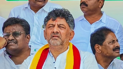 Karnataka Deputy Chief Minister DK Shivakumar. (PTI)